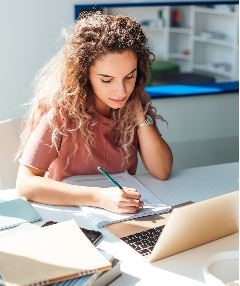 girl studying