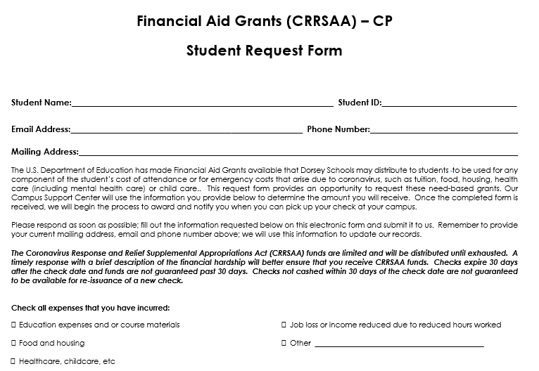 CRRSA Form 3